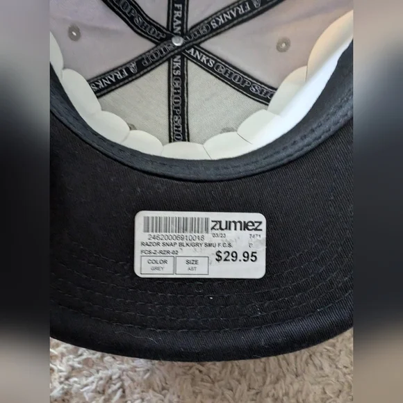 Franks chop shop black/grey straight razor hat osfm - Picture 4 of 5